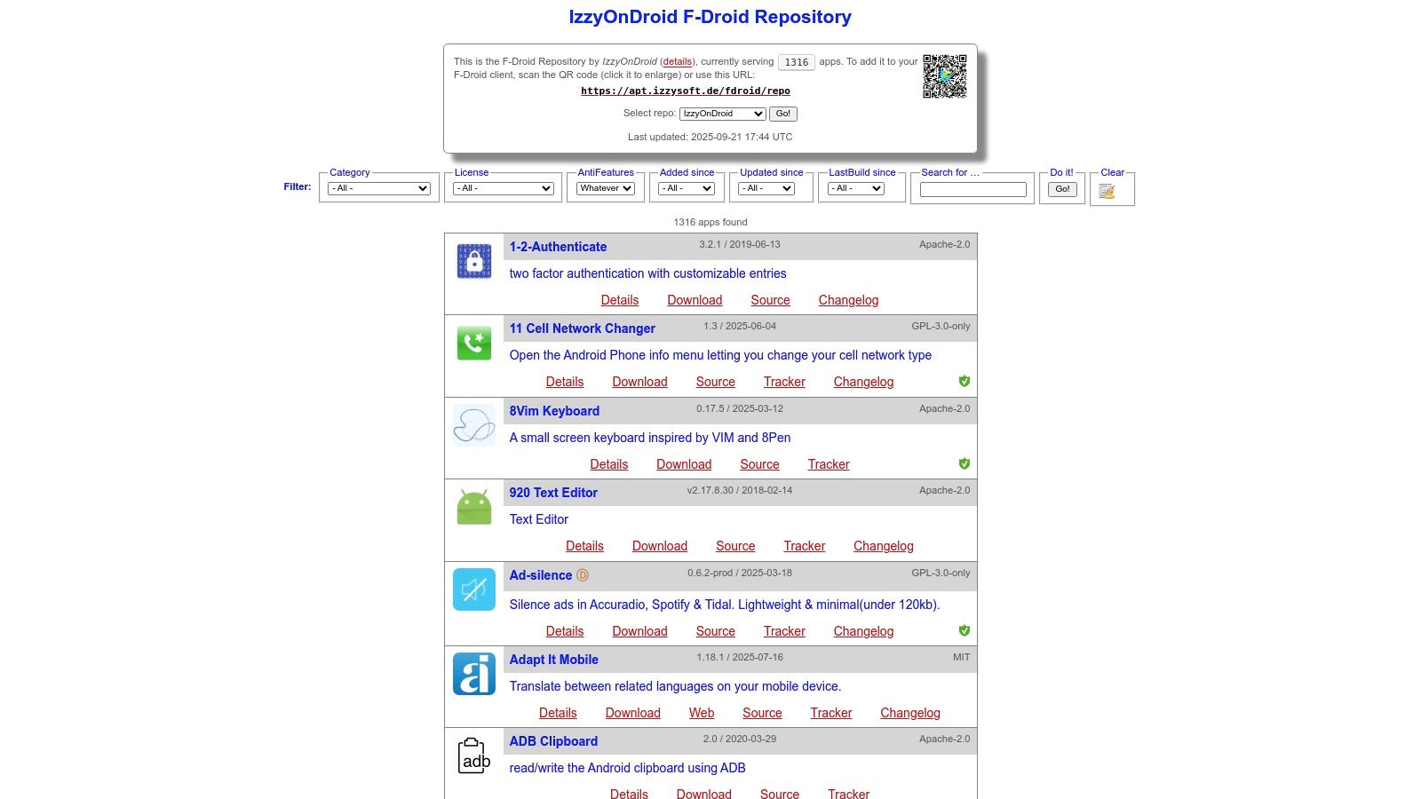 IzzyOnDroid (F-Droid repository)